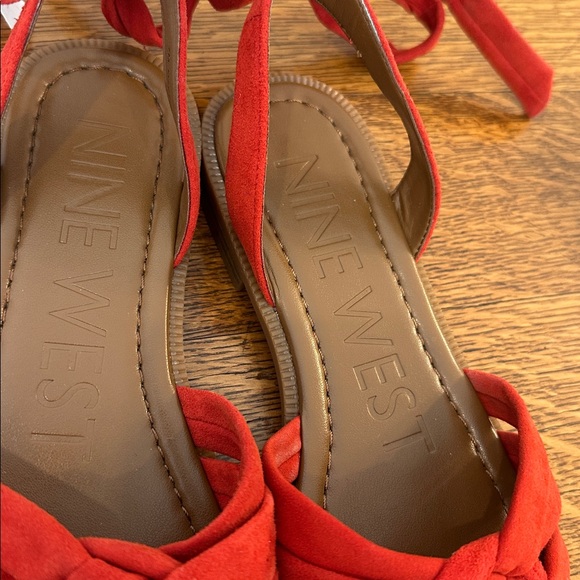 Nine West suede tie up sandals - Picture 2 of 5